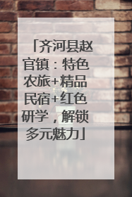 齐河县赵官镇：特色农旅+精品民宿+红色研学，解锁多元魅力